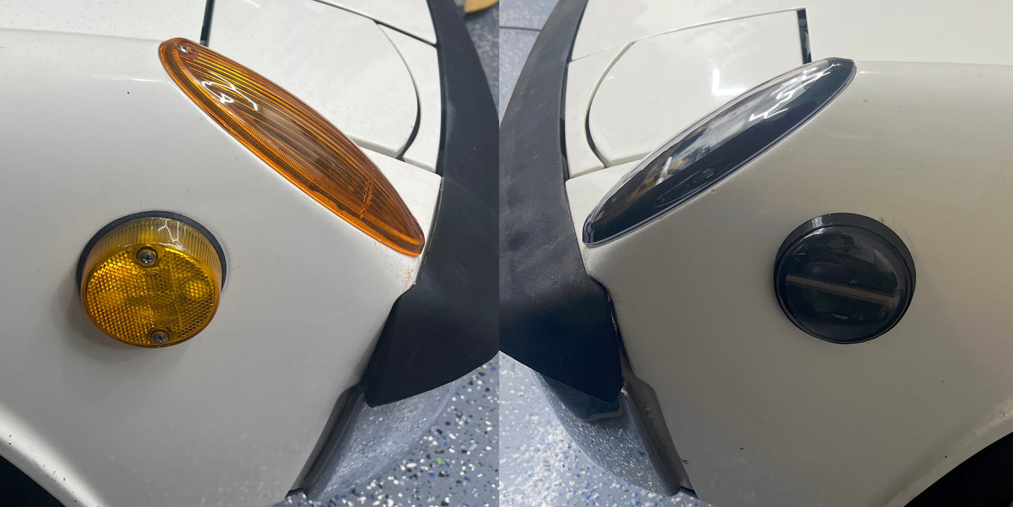 Custom-Modern Front Side Markers for Porsche 914