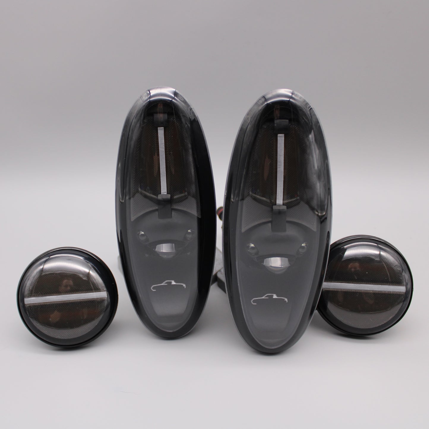 Custom-Classic Silver Headlight & Side Marker Bundle